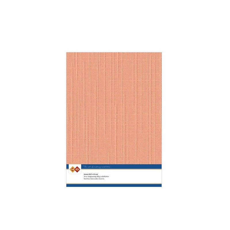 (LKKA410)Linen Cardstock A4 Soft orange