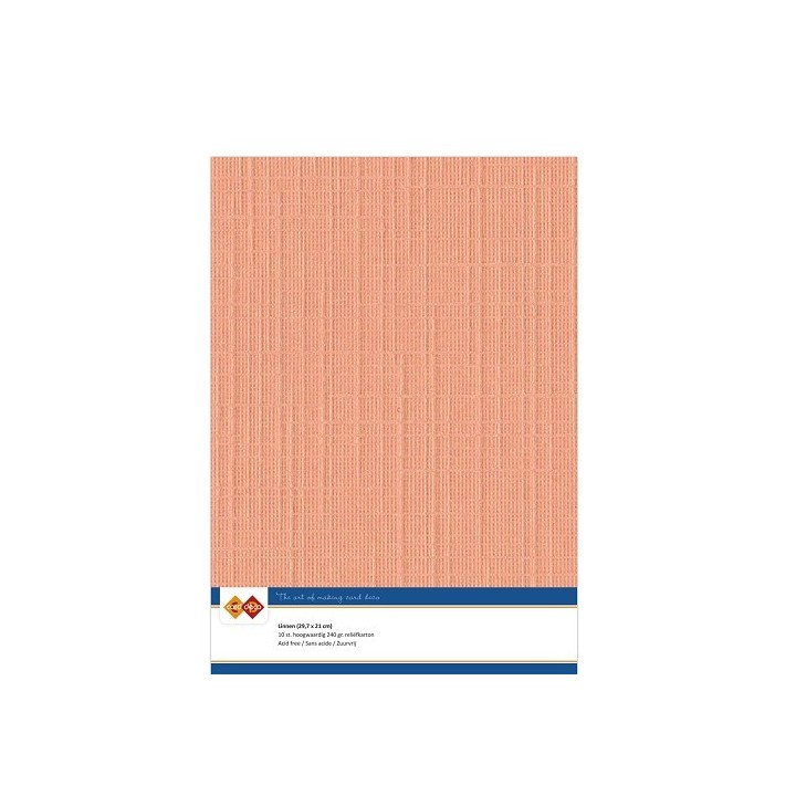 (LKK-A410)Linen Cardstock - A4 - Soft orange