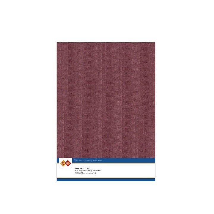 (LKK-A414)Linen Cardstock - A4 - Bordeaux