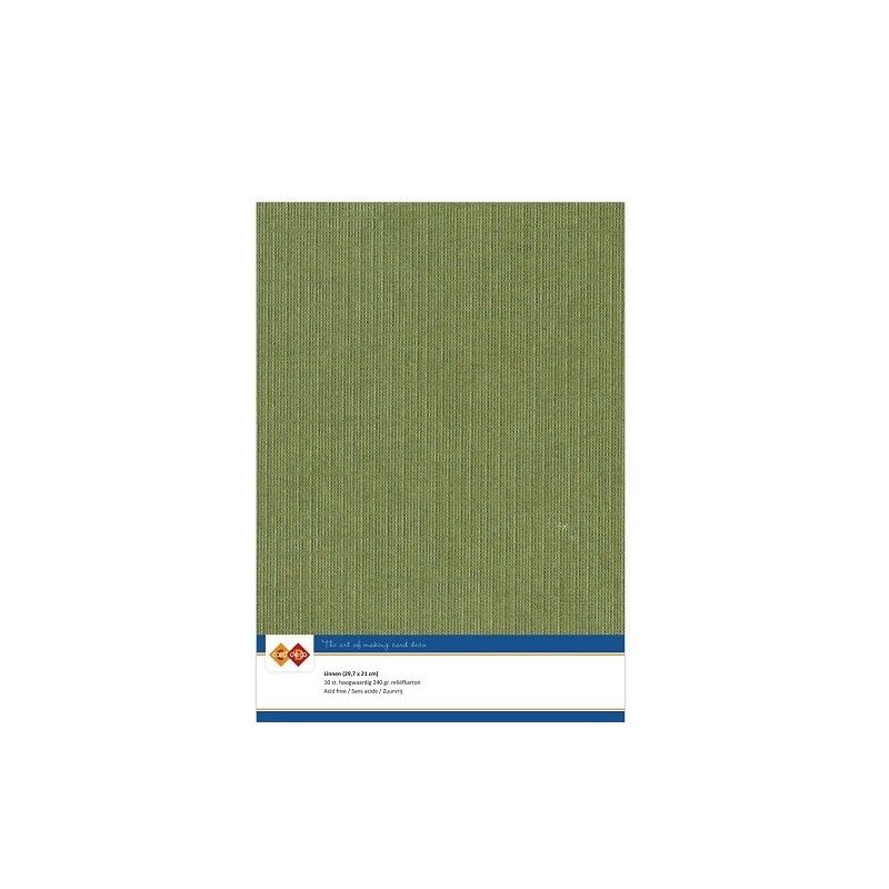 (LKK-A441)Linen Cardstock - A4 - Basilic