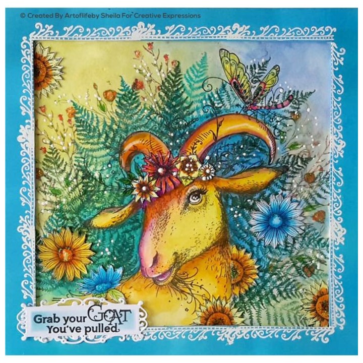 (PI091)Pink Ink Designs Clear stamp set Goatally gorgeous