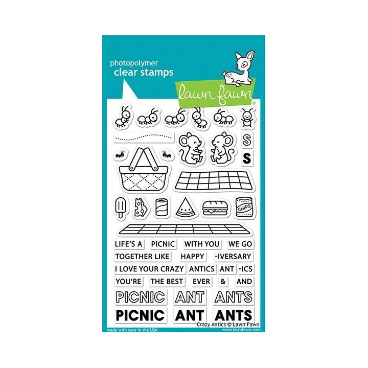 (LF2336)Lawn Fawn Crazy Antics Clear Stamps