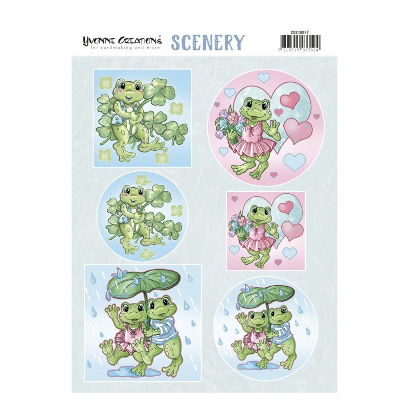(CDS10022)Scenery - Yvonne Creations - Happy Frogs