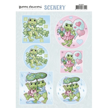 (CDS10022)Scenery - Yvonne Creations - Happy Frogs