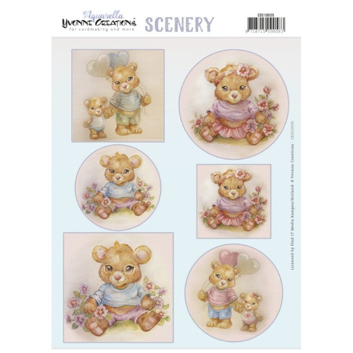 (CDS10035)Scenery - Yvonne Creations - Aquarella - Baby