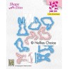 (SD186)Nellie's Shape Dies Collection of hares-1