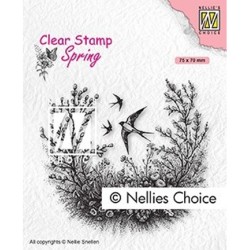 (SPCS016)Nellie`s Choice Clearstamp - Spring is in the air