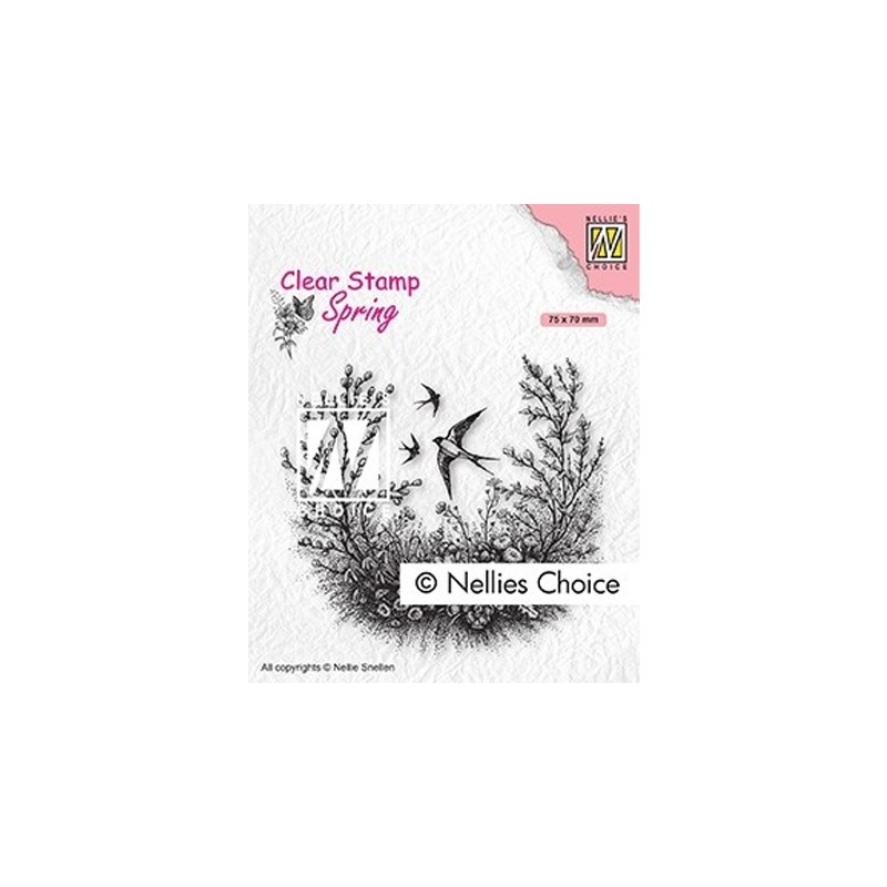 (SPCS016)Nellie`s Choice Clearstamp - Spring is in the air