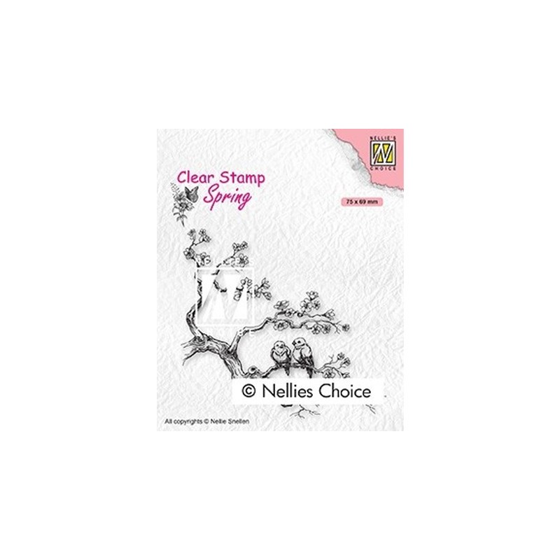 (SPCS017)Nellie`s Choice Clearstamp - Spring lovers