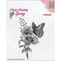 (SPCS018)Nellie`s Choice Clearstamp - Spring Butterfly