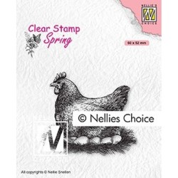 (SPCS019)Nellie`s Choice Clearstamp - Spring Mother hen