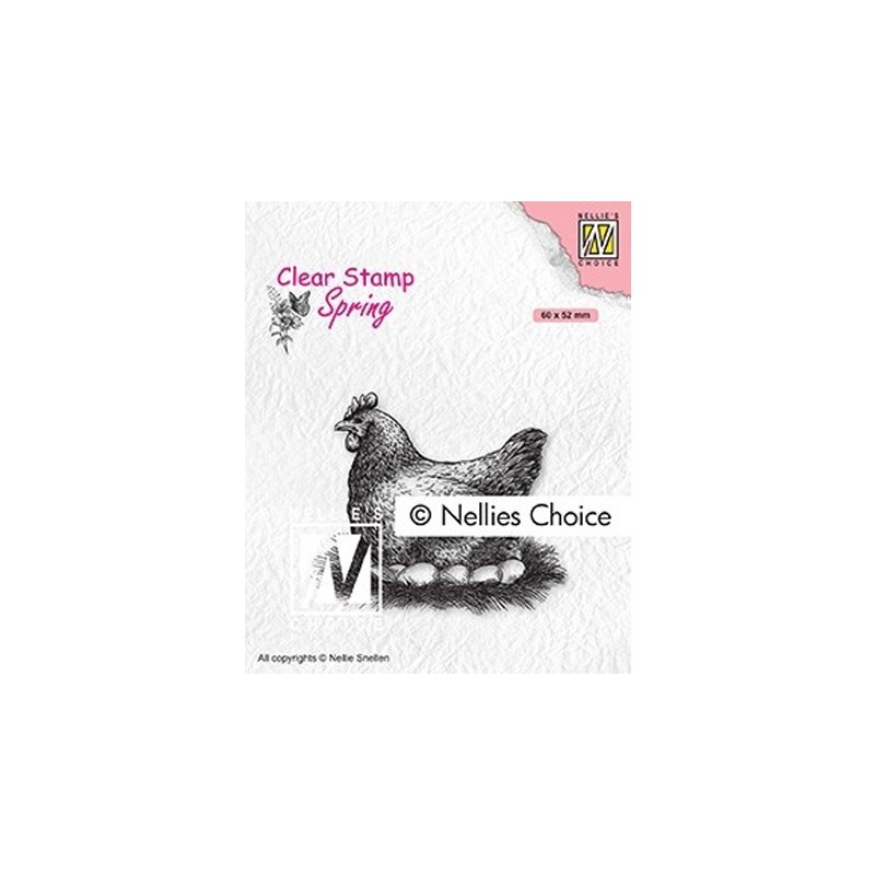 (SPCS019)Nellie`s Choice Clearstamp - Spring Mother hen