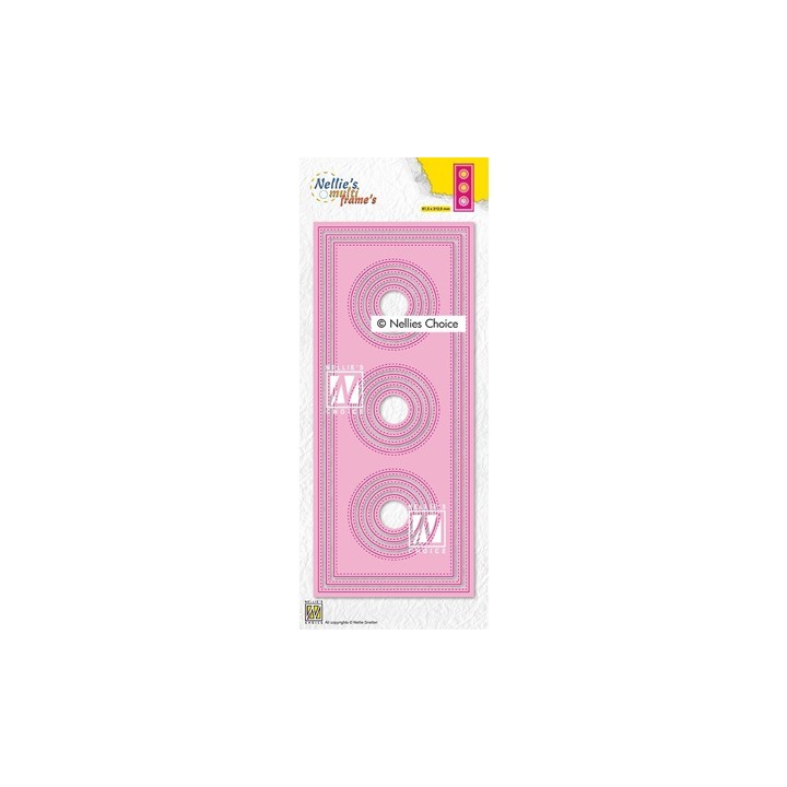 (MFD139)Nellie's Multi frame Block Die Slimlines circles-1