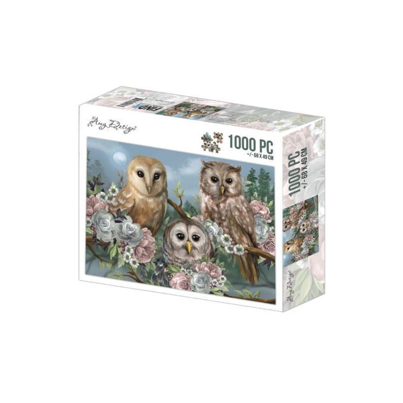 (ADZP1010)Jigsaw puzzel 1000 pc - Amy Design - Romantic Owls