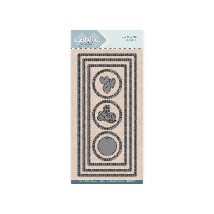 (CDECD0055)Card Deco Essentials - SlimLine Dies - Slimline Hearts