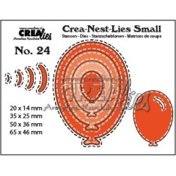 (CNLS24)Crealies Crea-nest-Lies Small Balloons with stitch (4x)