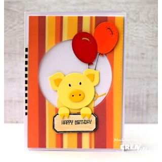 (CNLS24)Crealies Crea-nest-Lies Small Balloons with stitch (4x)