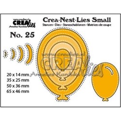 (CNLS25)Crealies Crea-nest-Lies Small Balloons with dots (4x)