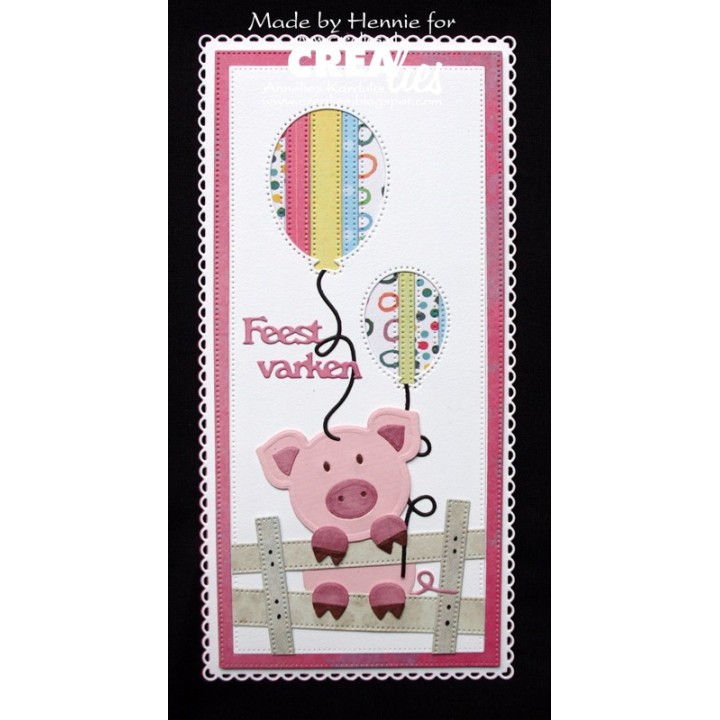 (CNLS25)Crealies Crea-nest-Lies Small Balloons with dots (4x)
