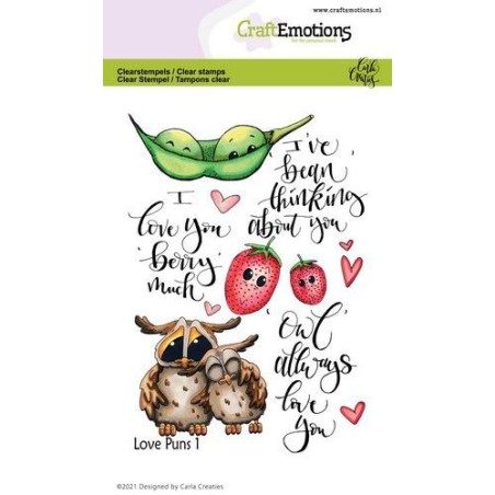 (1504)CraftEmotions clearstamps A6 - Love Puns 1 Carla Creaties