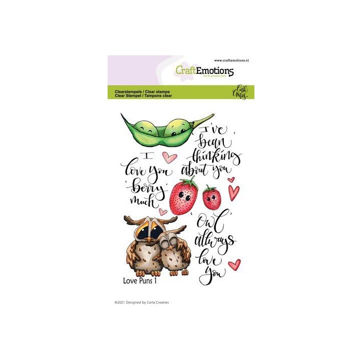 (1504)CraftEmotions clearstamps A6 - Love Puns 1 Carla Creaties