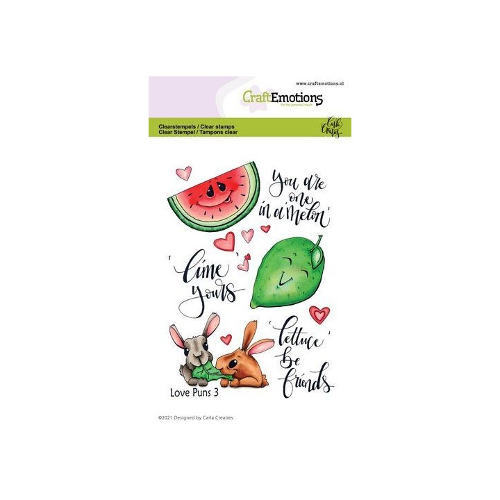 (1506)CraftEmotions clearstamps A6 - Love Puns 3 Carla Creaties