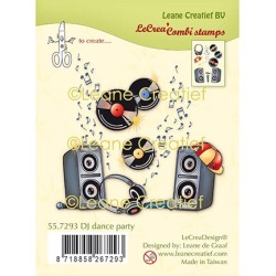 (55.7293)Clear Stamp combi DJ dance party