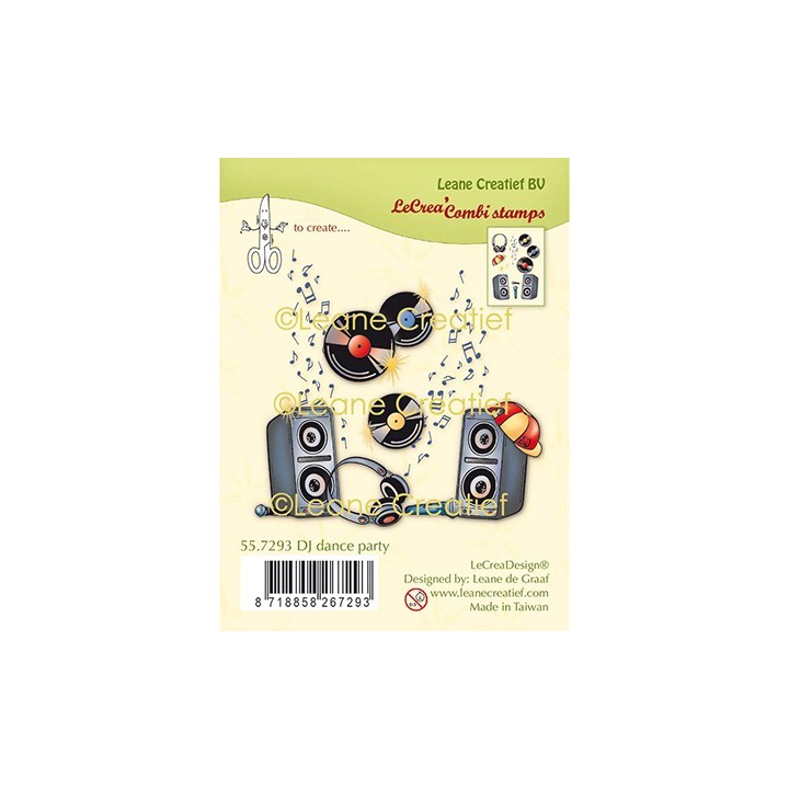 (55.7293)Clear Stamp combi DJ dance party