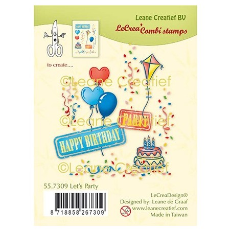 (55.7309)Clear Stamp combi Let’s party