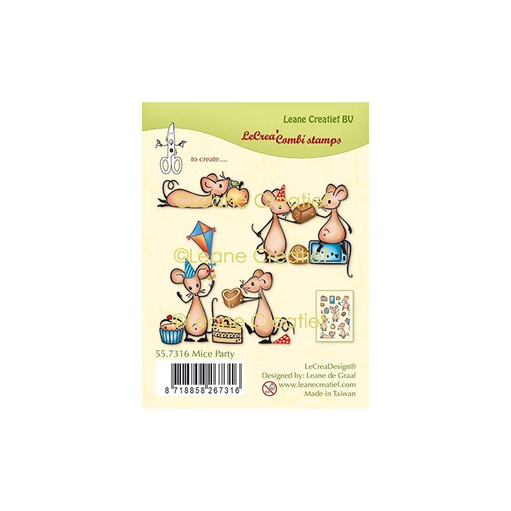 (55.7316)Clear Stamp combi Mice Party