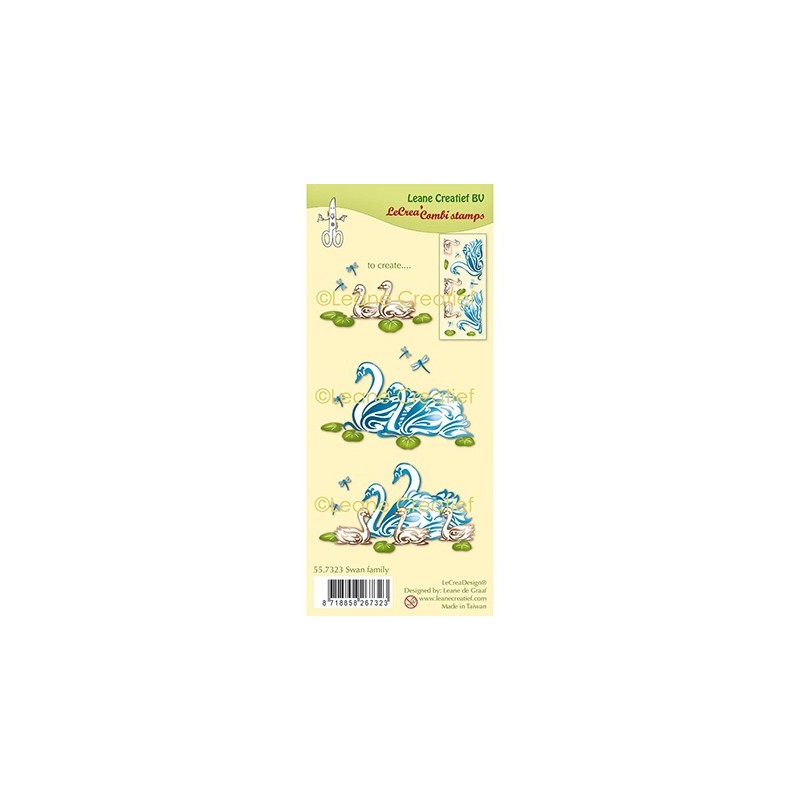 (55.7323)Clear Stamp combi Swan family (55.7323)Clear Stamp combi Swan family
