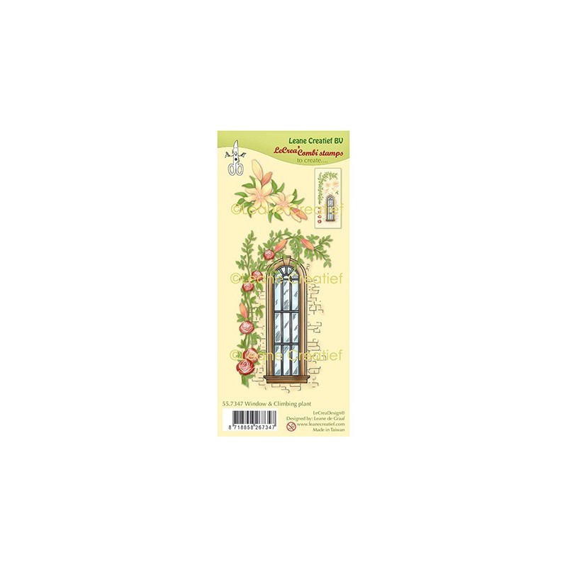(55.7347)Clear Stamp combi Window with Climbing plant (55.7347)Clear Stamp combi Window with Climbing plant