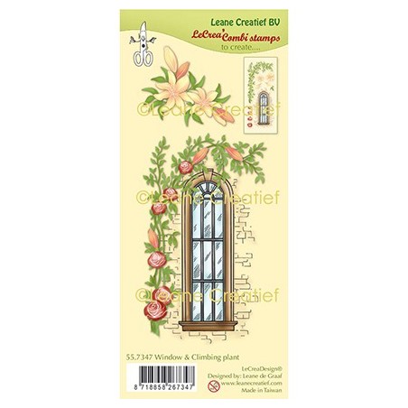 (55.7347)Clear Stamp combi Window with Climbing plant