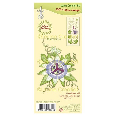 (55.7354)Clear Stamp combi Passion Flower 3D