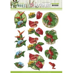 (SB10524)3D Push Out - Amy Design - Friendly Frogs - Poison Frogs