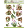 (SB10526)3D Push Out - Amy Design - Friendly Frogs - Flower Frogs
