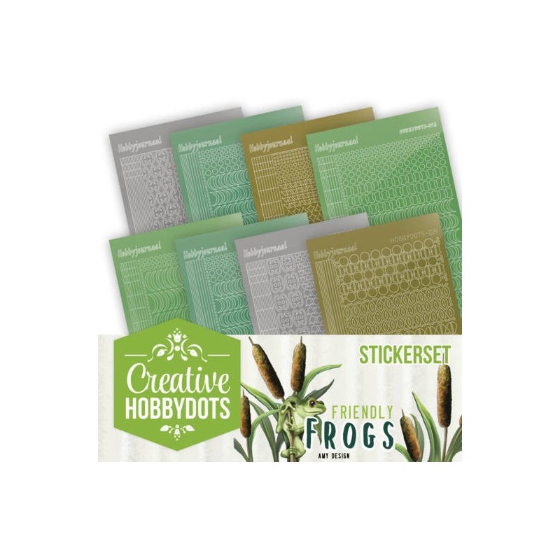 (CHSTS010)Creative Hobbydots Stickerset 10 - Amy Design - Friendly Frogs