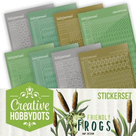 (CHSTS010)Creative Hobbydots Stickerset 10 - Amy Design - Friendly Frogs
