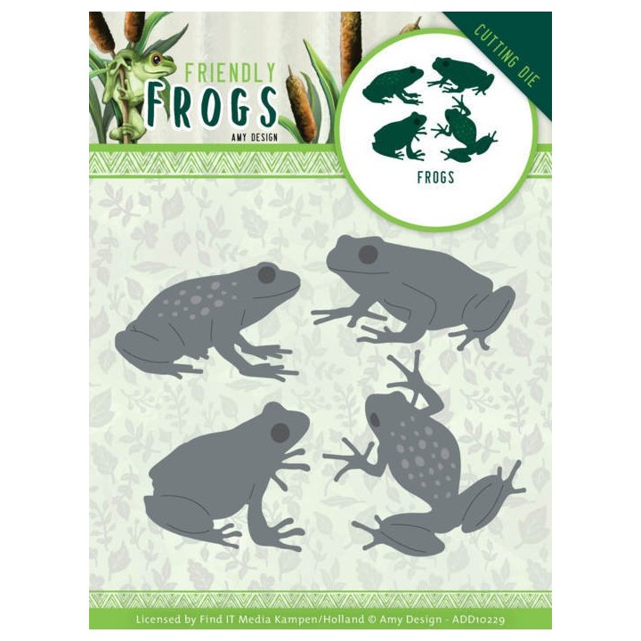 (ADD10229)Dies - Amy Design - Friendly Frogs - Frog