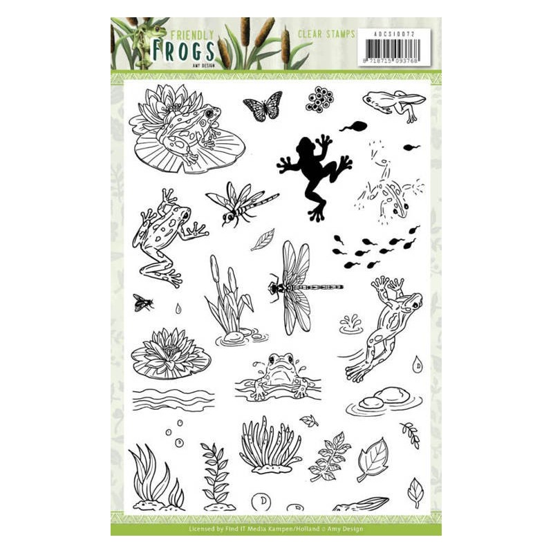 (ADCS10072)Clear Stamps - Amy Design - Friendly Frogs