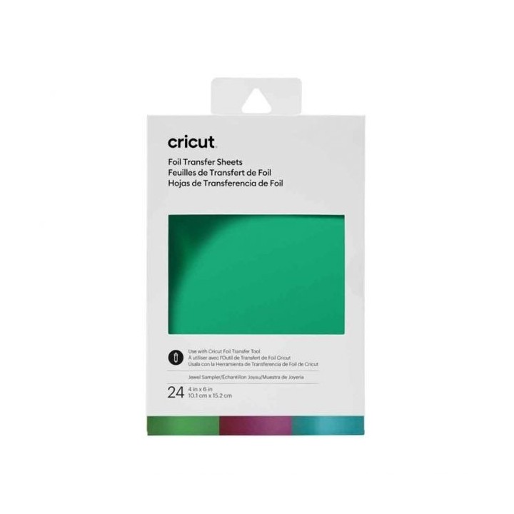 (2008715)Cricut Foil Transfer Sheets Jewel Sampler 10x15cm (24pcs)