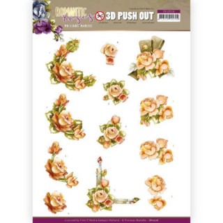 (SB10516)3D Push Out - Precious Marieke - Romantic Roses - Orange Rose