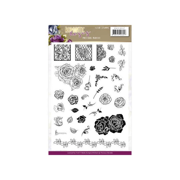(PMCS10047)Clear Stamps - Precious Marieke - Romantic Roses