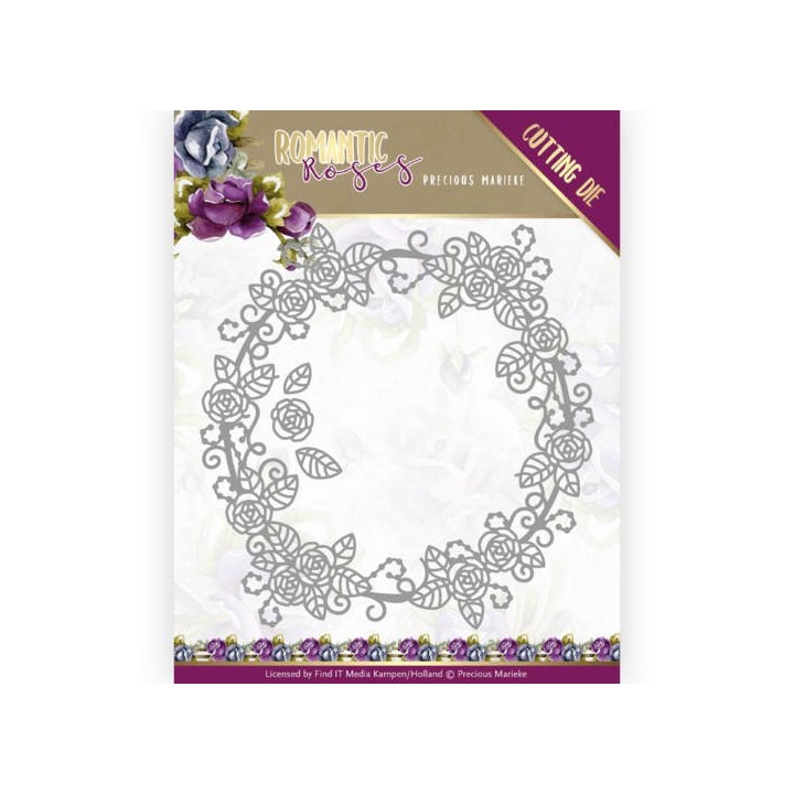(PM10195)Dies - Precious Marieke - Romantic Roses - Rose Circle