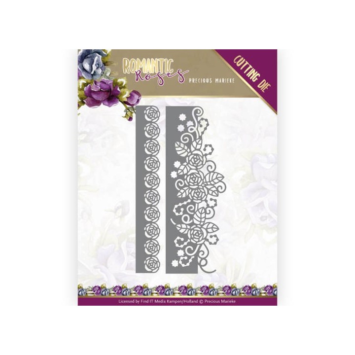 (PM10197)Dies - Precious Marieke - Romantic Roses - Rose Border