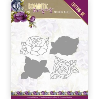 (PM10198)Dies - Precious Marieke - Romantic Roses - All Kind of Roses