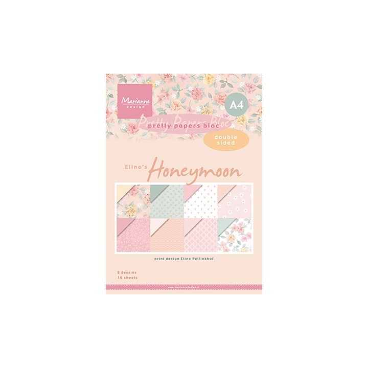 (PB7060)Pretty Papers bloc A4 Eline's Honeymoon - 4