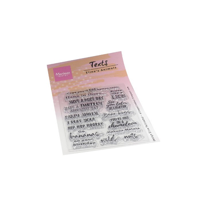 (ec0189)Clear Stamp Eline's Animals - texts