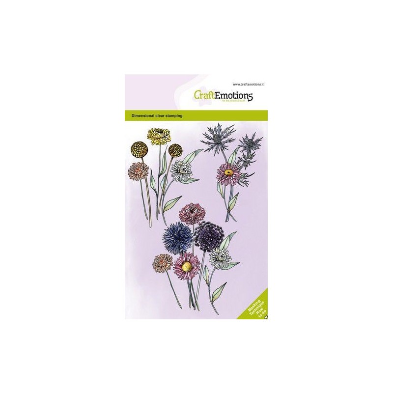 (1337)CraftEmotions clearstamps A6 - Dried flowers GB Dimensional stamp