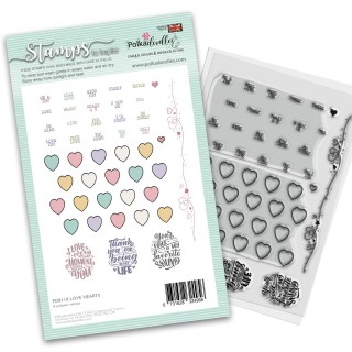 (PD8118)Polkadoodles Love Hearts Clear Stamps